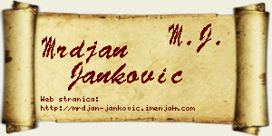 Mrđan Janković vizit kartica